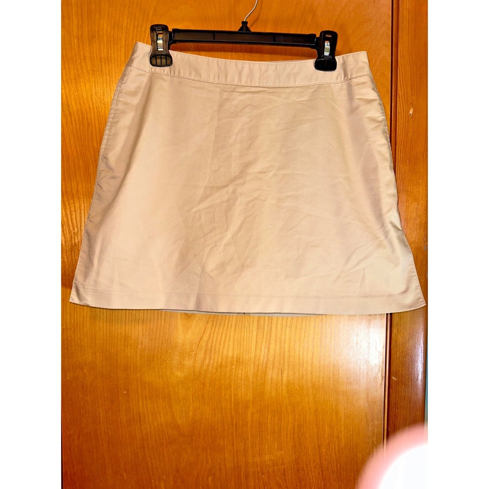 Adidas Beige Khaki Athletic Golf Skirt Skort Pockets  4‎